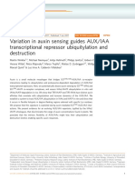 4 Winkler 2017 Variation in Auxin Sensing Guides AUXIAA Transcriptional Repressor Ubiquitylation and Destruction