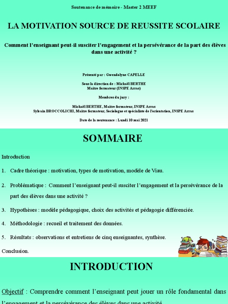 La Motivation Source de Reussite Scolaire | PDF | Motivation | Motivant