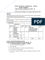 M.phil Guidelines and Syllabus 2019-20 