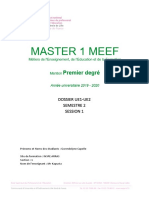 Education Sportive Master Dossier