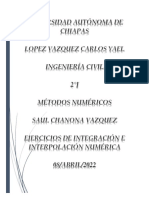 Ejercicios de Integración e Interpolación Numérica