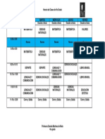 Horario de 4to Grado