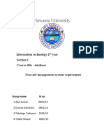 Hawassa University: Information Technology 2 Year Section 1 Course Title: Database