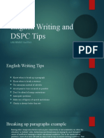 English Writing and DSPC Tips