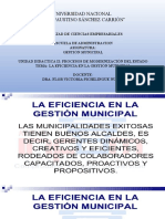 La Eficiencia y La Gestión Municipal