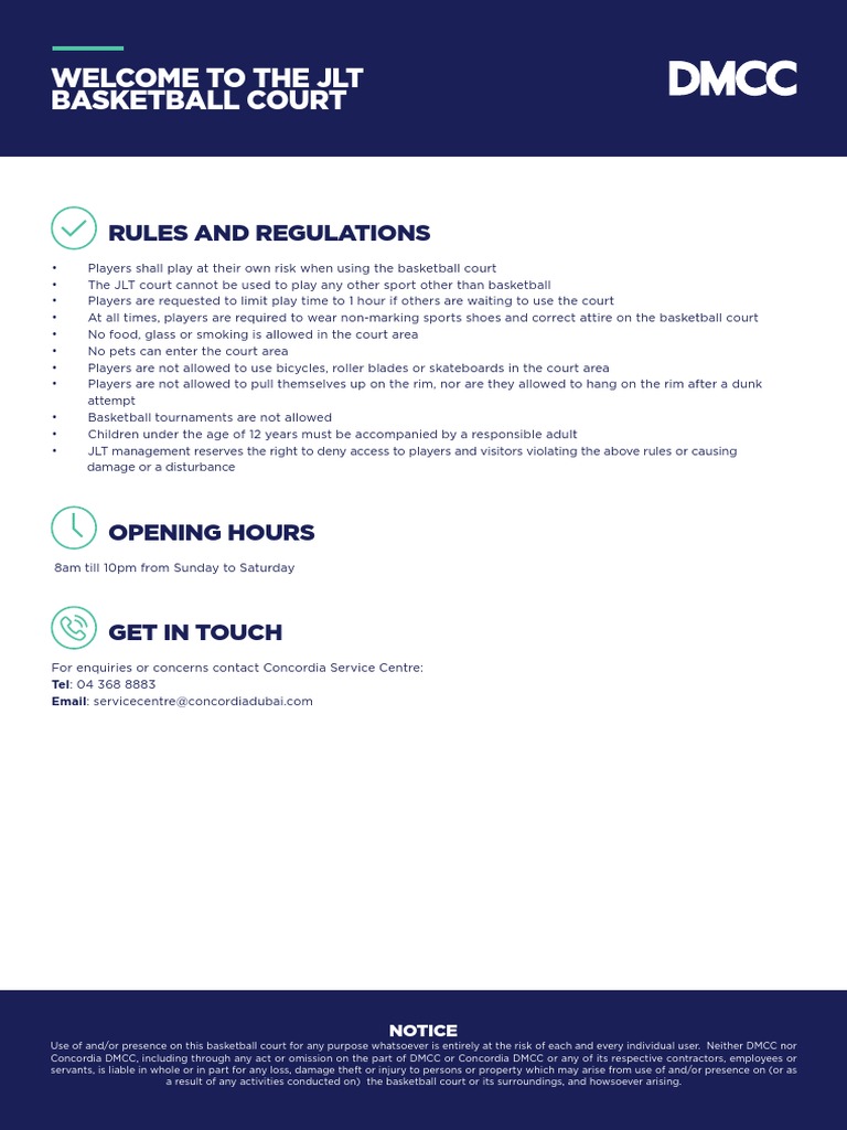 JLT Basketball Court Rules PDF