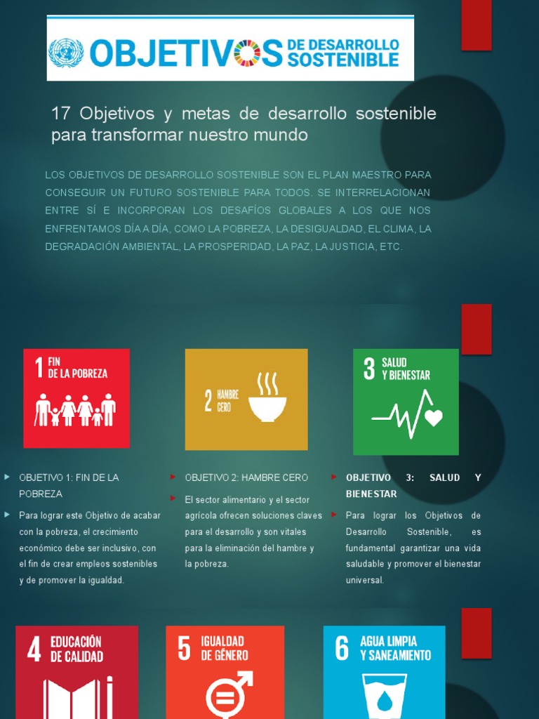 17 Objetivos y Metas de Desarrollo Sostenible | PDF | Desarrollo ...