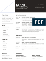 Black White Minimalist CV Resume