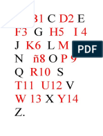 A b1 c d2 e f3 g i5 j k6 l m 7 n ñ8 o p 9 q r10 s t11 u12 v w 13 x y14 z