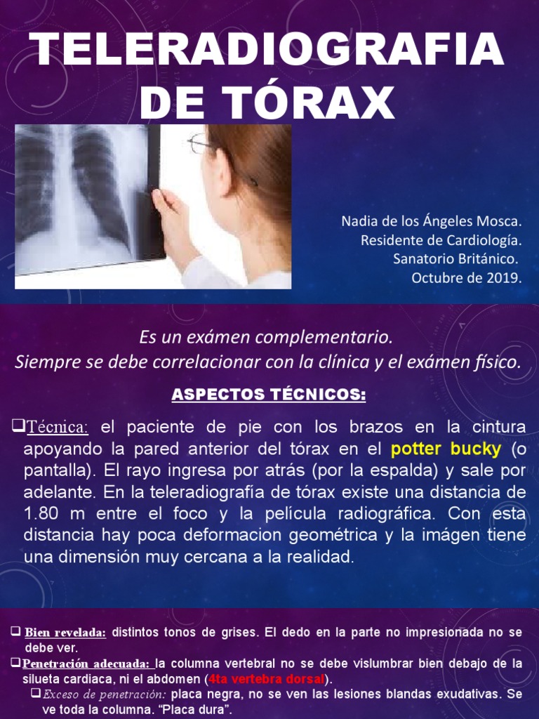 TELERADIOGRAFIA de Tórax | PDF