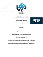 Ensayo Psicología Evolutiva Y Educación