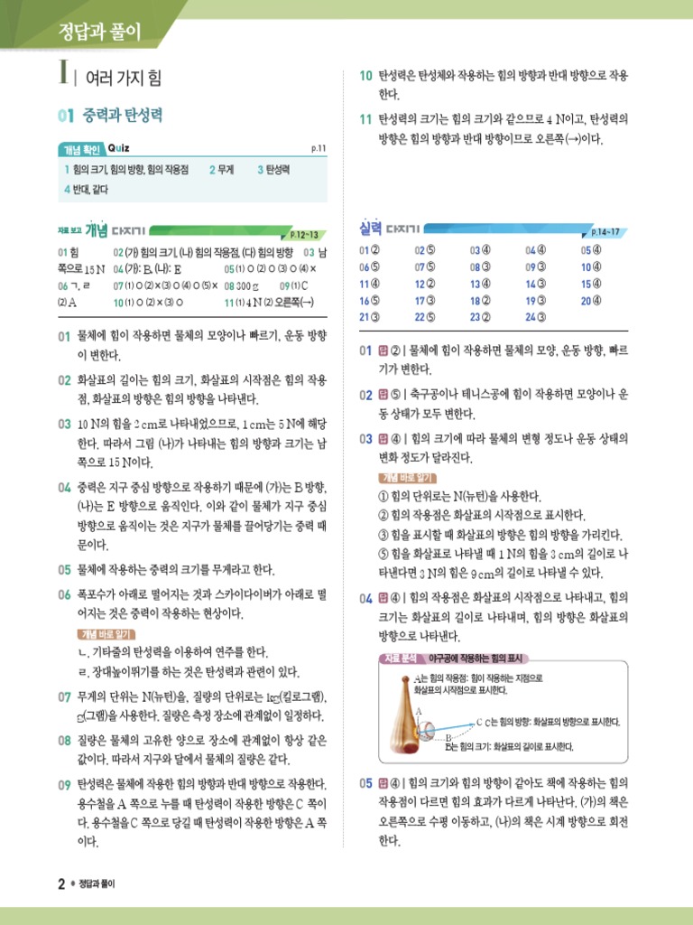 ESC 물리학 정답1 | PDF