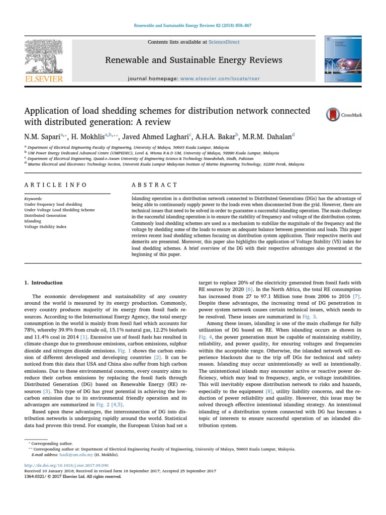 Renewable and Sustainable Energy Reviews Sciencedirect PDF