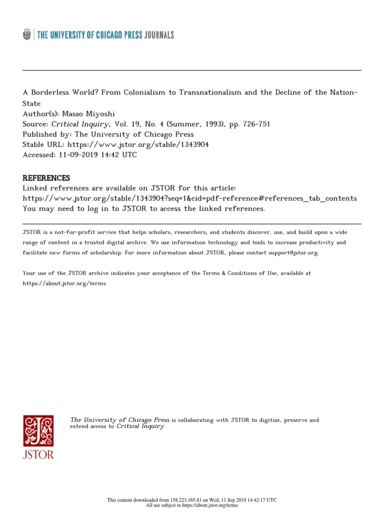 A Borderless World Pdf Multinational Corporation Taxes