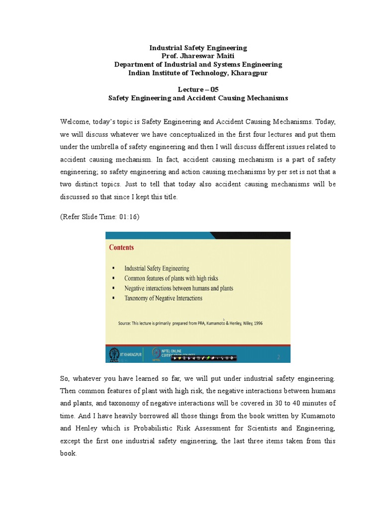 Understanding the Foundations of Safety Engineering Identifying Key