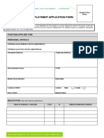 Employment Application Form AP India