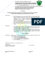 Surat Keputusan Panitia Pusat Bina Prestasi Peserta Lolos Seleksi Adzikro 2022