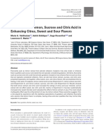 Interactions of Lemon, Sucrose and Citric Acid in Enhanced