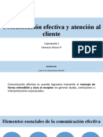 Capacitacion I. Comunicación Efectiva y Atención Al Cliente