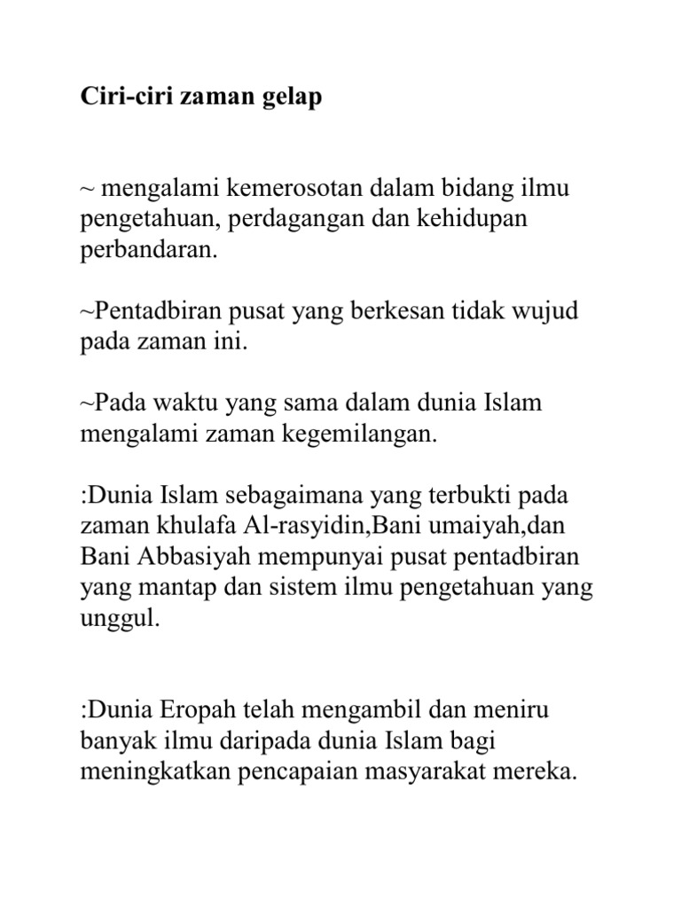Zaman Gelap Pdf