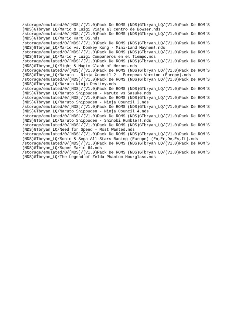 Rom List | PDF