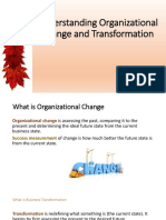 Understanding Organizational Change and Transformation