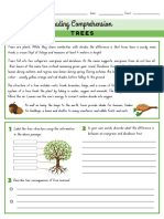 Green Trees Reading Comprehension Worksheet