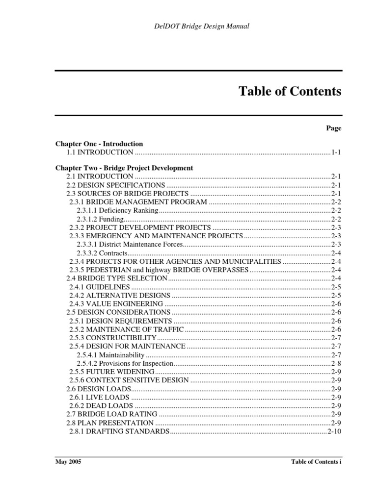 DelDOT Bridge Design Manual Overview | PDF | Deep Foundation | Lumber