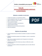 18 Materias y Objetivos Tratamiento Enf Mentales