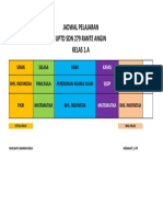 Jadwal Pwelajaran Kelas 1 A