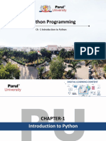 Python Programming: CH - 1 Introduction To Python
