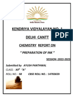 Kendriya Vidyalayan No. 1 Delhi Cantt: Chemistry Report On