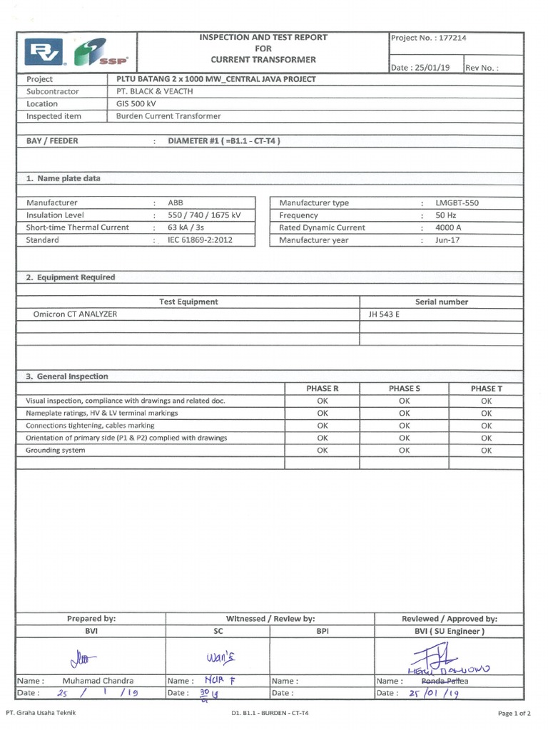 Burden Current DIAMETER #1 B1.1 - CT-T4 3000 | PDF