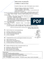 Exercicios de Fixação de Portugues 5º Ano