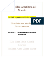 Act 2. Cuestionamientos Sobre El Análisis Conductual