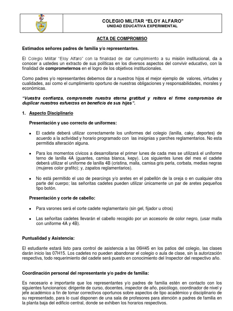 Acta compromiso
