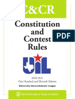 UIL Constitution and Contest Rules 2020-2021