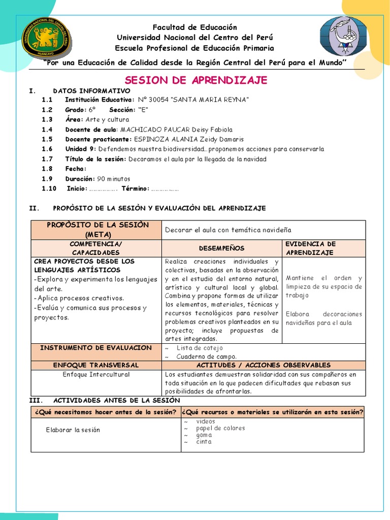 Decoración Navideña en Aula de Arte | PDF | Evaluación | Salón de clases