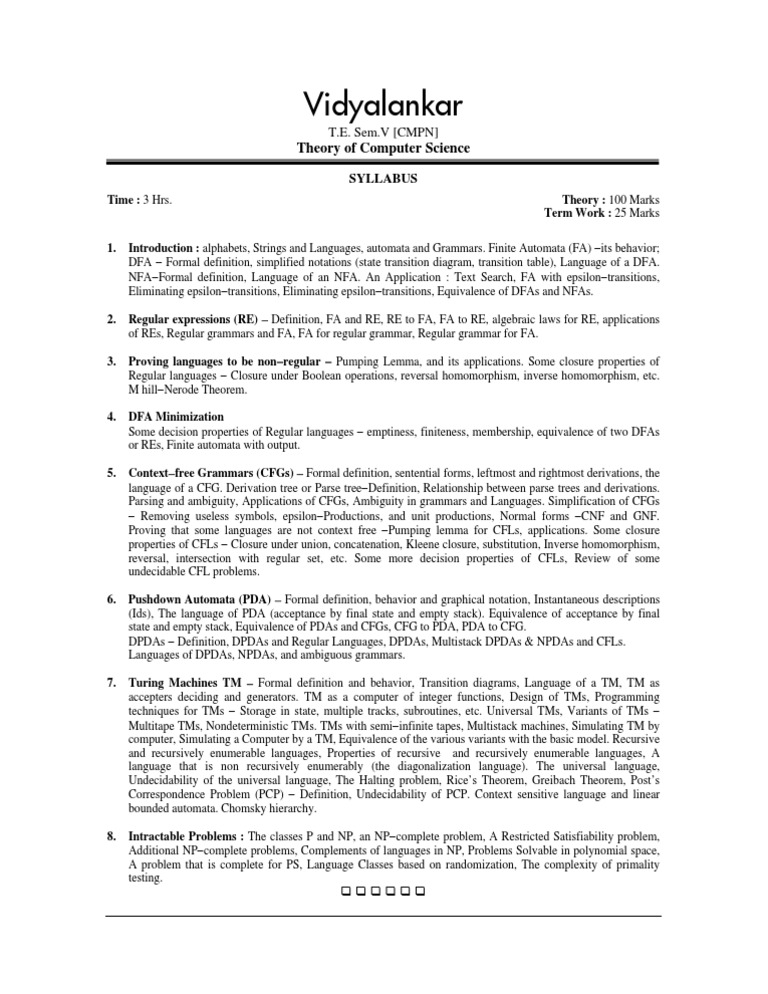 An Introduction to the Theory of Computer Science: Regular Languages ...