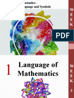 BSSE Week 3 Language of Mathematics and Concepts On Sets