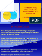 Study of Risk Analytics and Management in It Projects: - Shubham Vilas Kodape