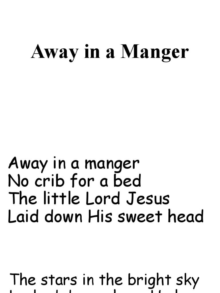 Away in A Manger PDF