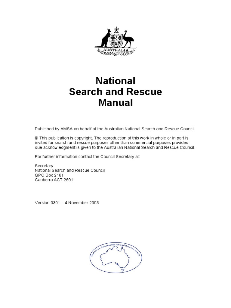 S.A.R Manual | PDF | Search And Rescue | Australian Defence Force
