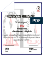 Certificate of Appreciation: This Certificate Is Given To