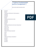 CH - 7 Python Fundamentals Assignment1 (Objective)