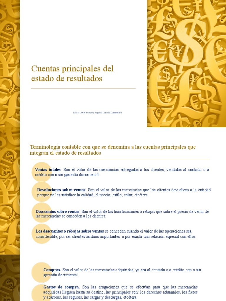 Cuentas del Estado de Resultados | PDF | Compartir (Finanzas) | Estado ...