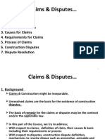 Claims & Disputes