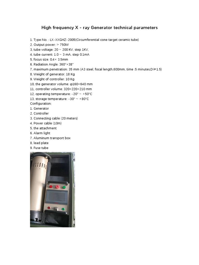 High Frequency XRay Generator PDF