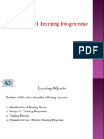 3.design of Training Programme