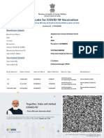 COVID-19 Vaccination Certificate from India Ministry of Health